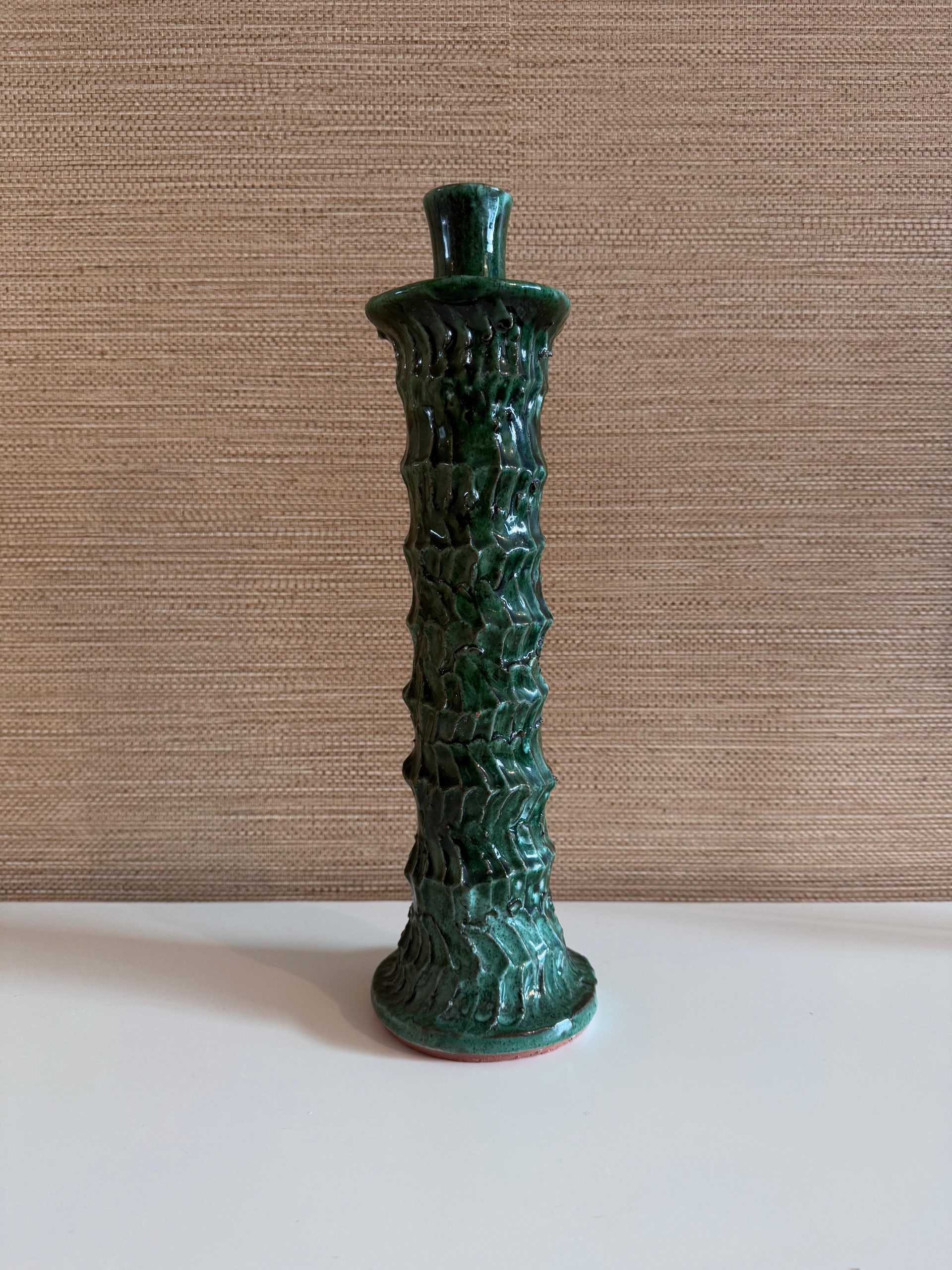 Candle Holder Emerald Green